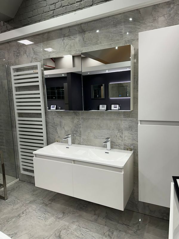 MEUBLE SALLE DE BAIN ELEGANCE NEWARK 1200 BLANC MAT