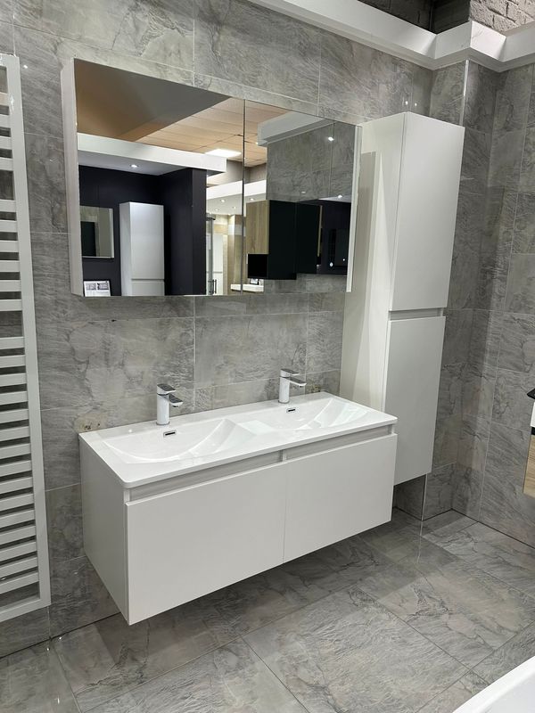 MEUBLE SALLE DE BAIN ELEGANCE NEWARK 1200 BLANC MAT