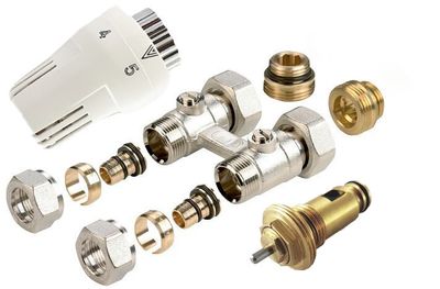 VANNE THERMOS. COMPLET SOL : TETE M30 + INSERT + H-BLOCK SOL + RACCORDS M22-16