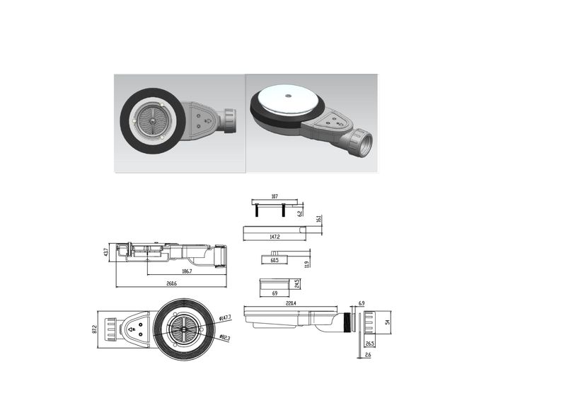 SIPHON DE DOUCHE 02 EXTRA PLAT