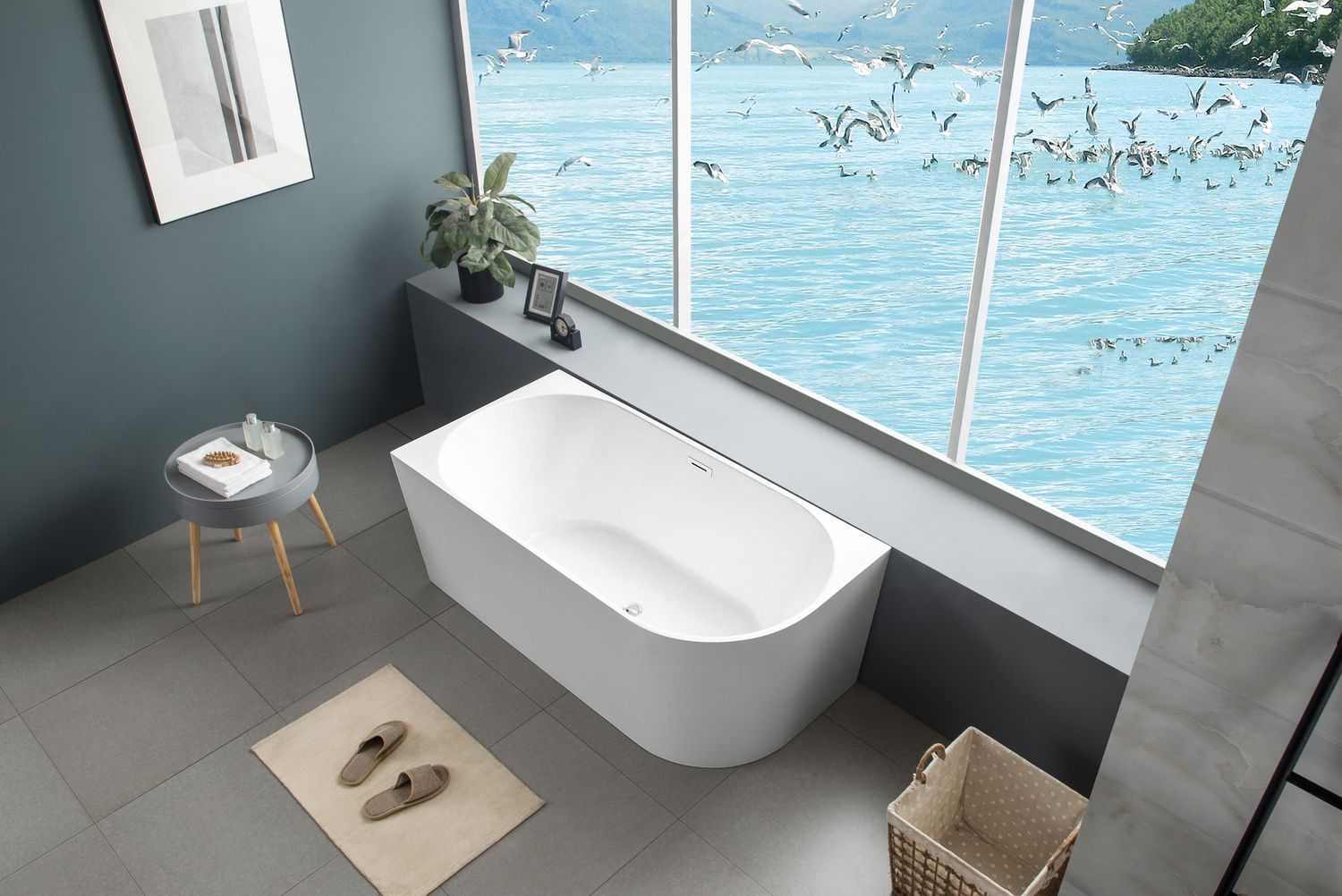 Baignoire ilot Amelia mat 1778L GAUCHE