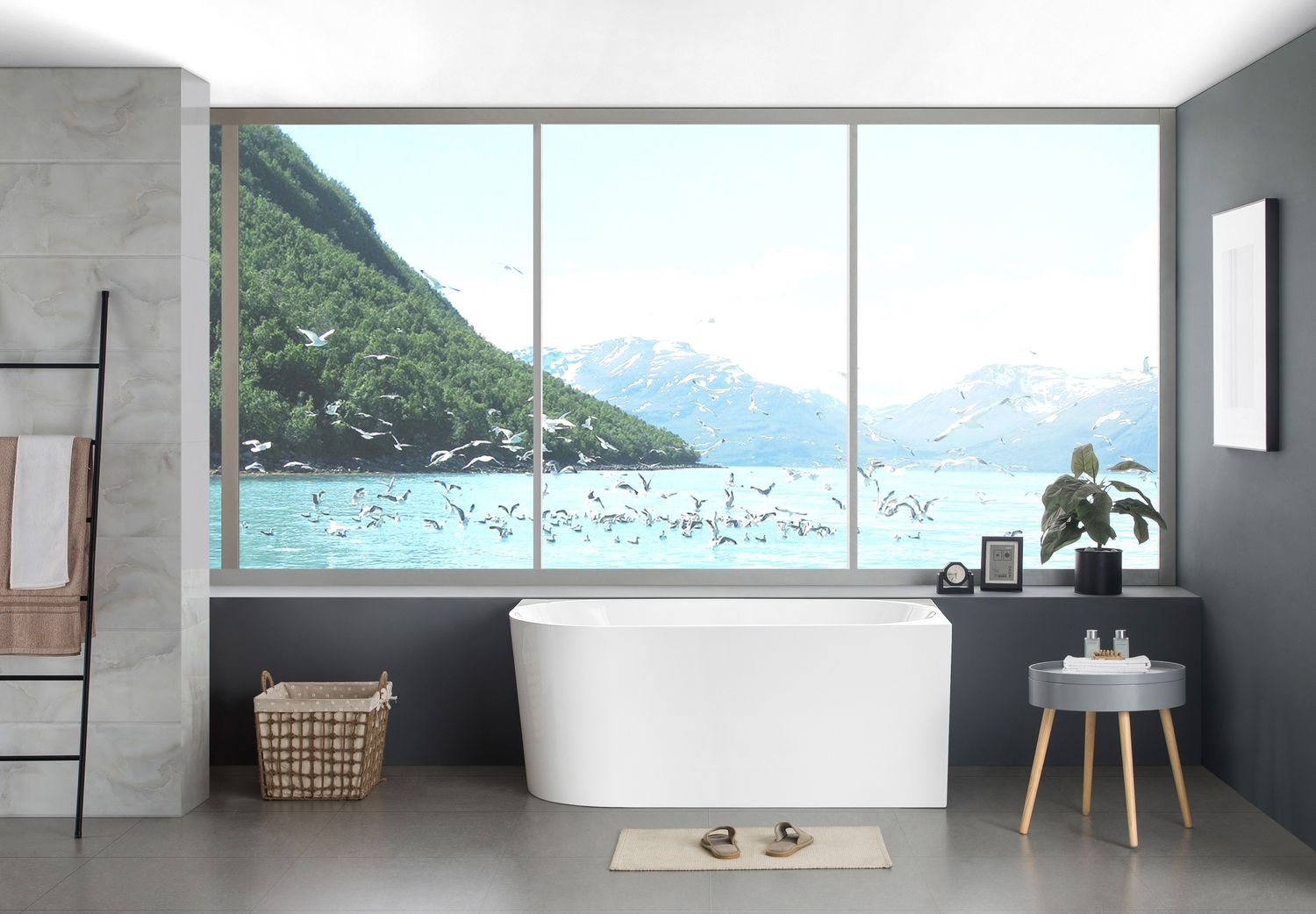 Baignoire ilot Amelia mat 1778R DROITE