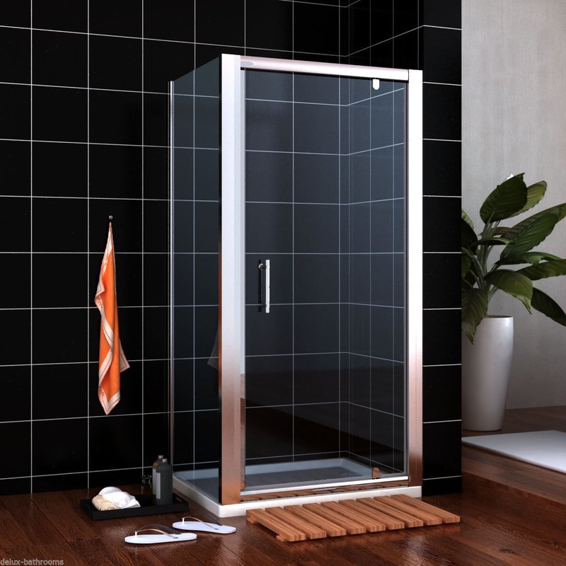 COIN DE DOUCHE PORTE PIVOTANTE 6MM VITRA706 + SIDE 900X800X2000MM