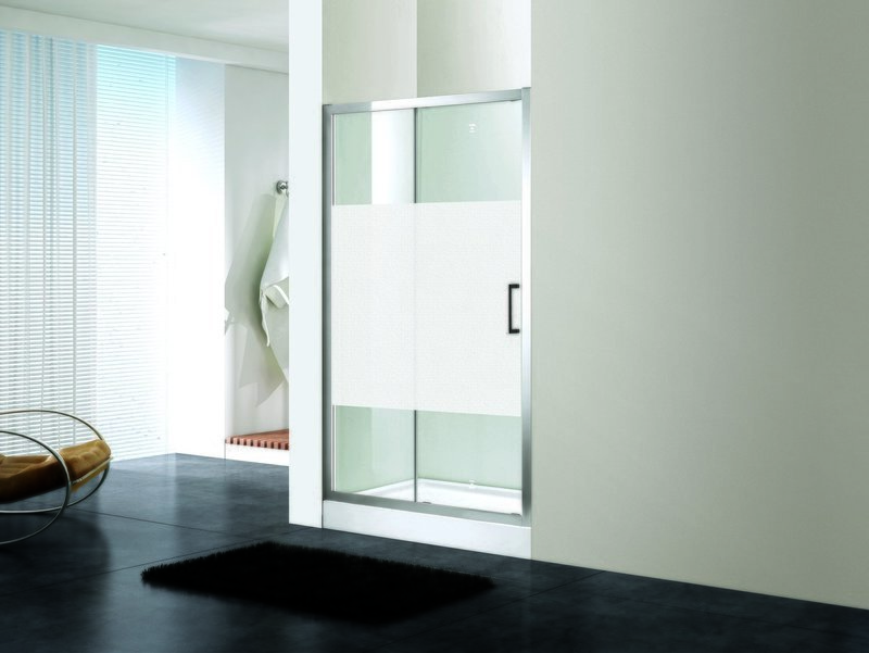 PORTE DE DOUCHE COULISSANTE 8MM VITRA0155 MAT 1400X1950MM