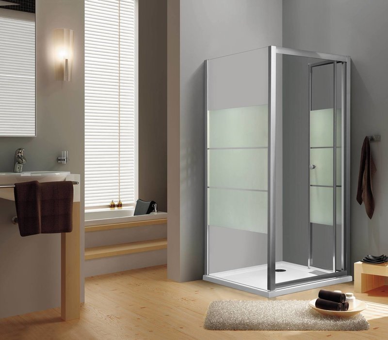 COIN DE DOUCHE PORTE PLIANTE 6MM AQUAPLUS (06-80 + 05-80) 800X800X2000MM