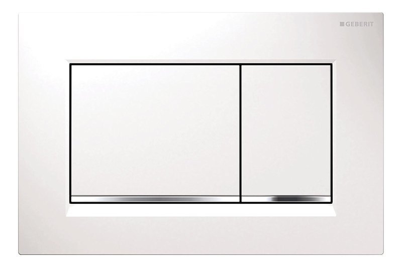 Touche de commande GEBERIT SIGMA30 blanc / chromé brillant