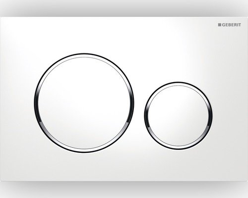 Touche de commande GEBERIT SIGMA20 blanc / chromé brillant