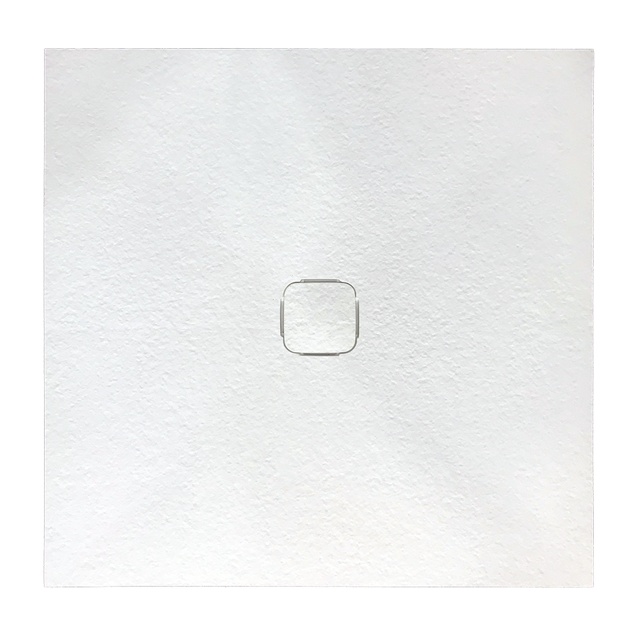RECEVEUR DE DOUCHE EN MARBRE ARTIFICIEL BLANC MAT 900X900X35MM TRAVERTA 9090