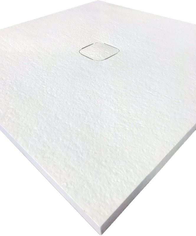RECEVEUR DE DOUCHE EN MARBRE ARTIFICIEL BLANC MAT 900X900X35MM TRAVERTA 9090