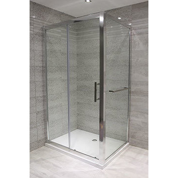 COIN DE DOUCHE PORTE COULISSANTE 8MM VITRA010 + SIDE 800X1300X2000MM