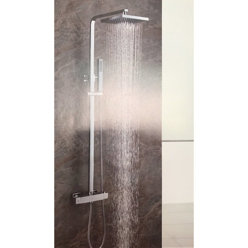 COLONNE DE DOUCHE RAIN 4004 THERMOST. CARRE DESIGN