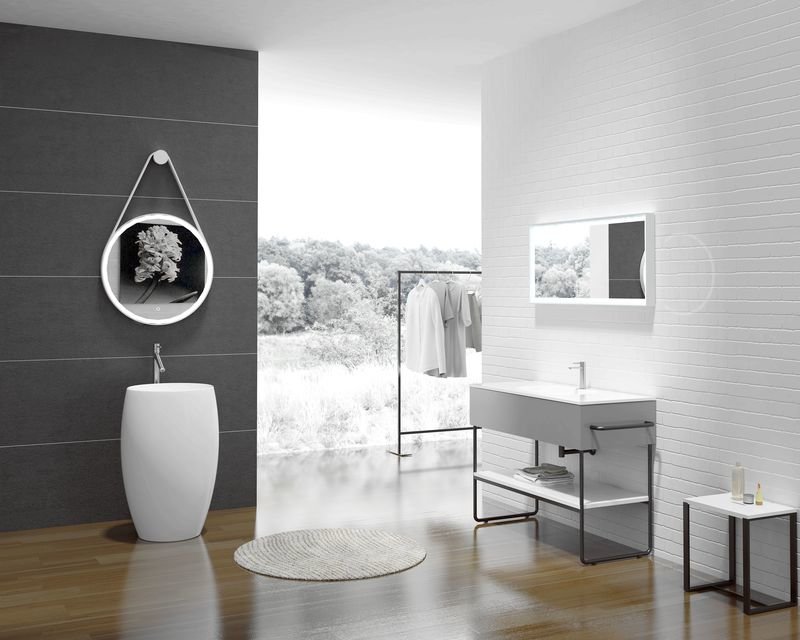 MEUBLE SALLE DE BAIN SOLID SURFACE 110
