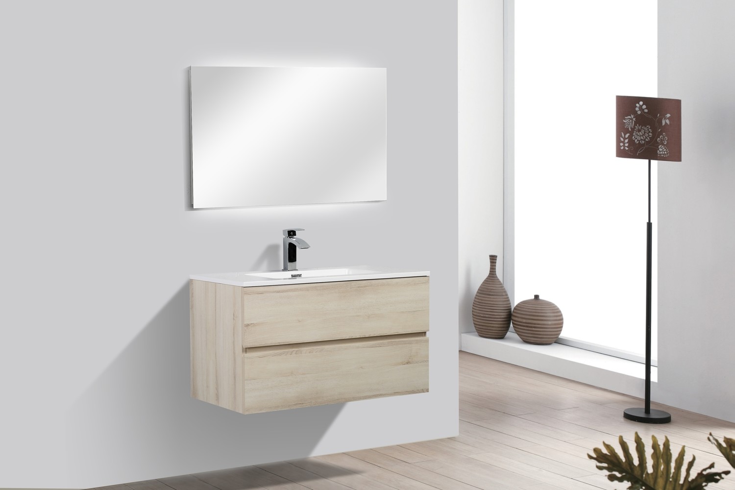 MEUBLE SALLE DE BAIN NEW ELITE ANGELA 900 CHENE CLAIR