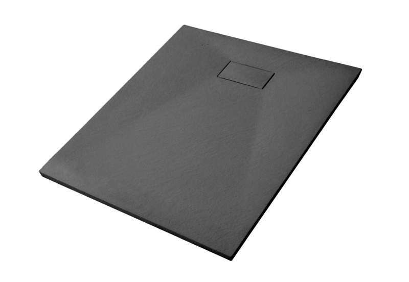 RECEVEUR DE DOUCHE EN MATIERE SYNTHETIQUE 800X800X30MM ETNA BLACK SMC STONE EFFECT