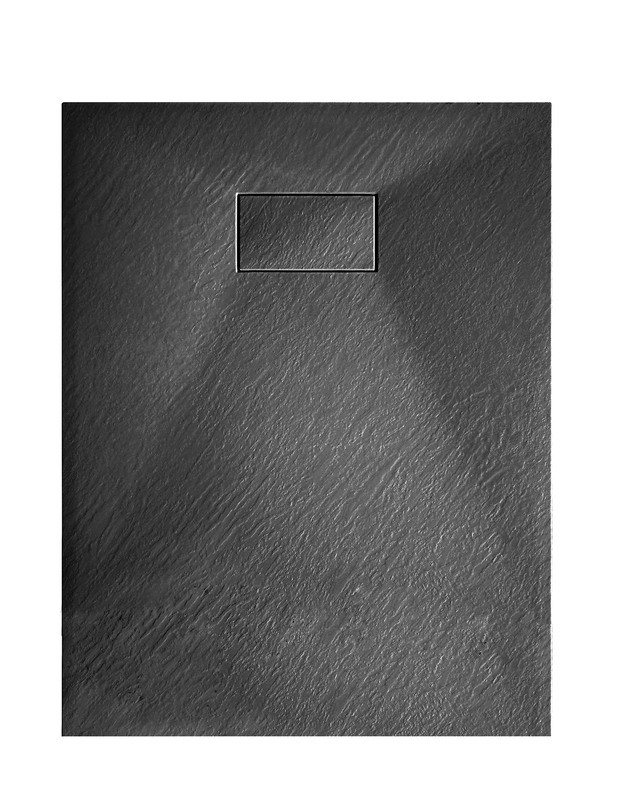 RECEVEUR DE DOUCHE EN MATIERE SYNTHETIQUE 800X800X30MM ETNA BLACK SMC STONE EFFECT