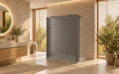 Paroi de douche Version murale avec panneaux latéraux fixe