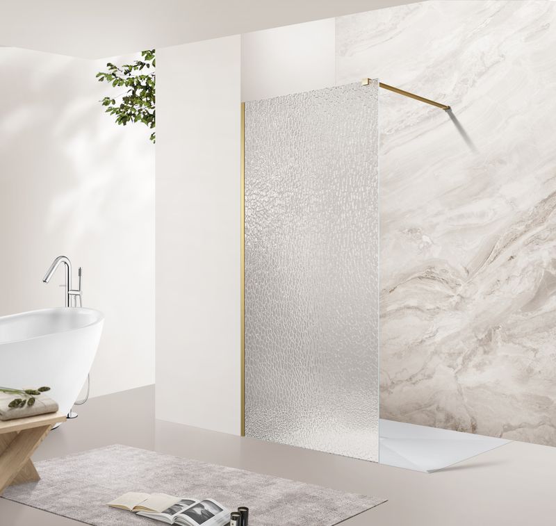 PAROI DE DOUCHE VERSION D'ANGLE OUVERTE 120CM GOLD SERIES 6120