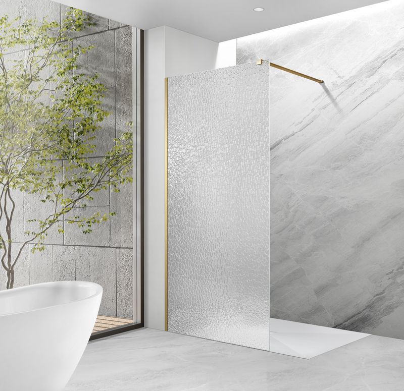 PAROI DE DOUCHE VERSION D'ANGLE OUVERTE 140CM GOLD SERIES 6140