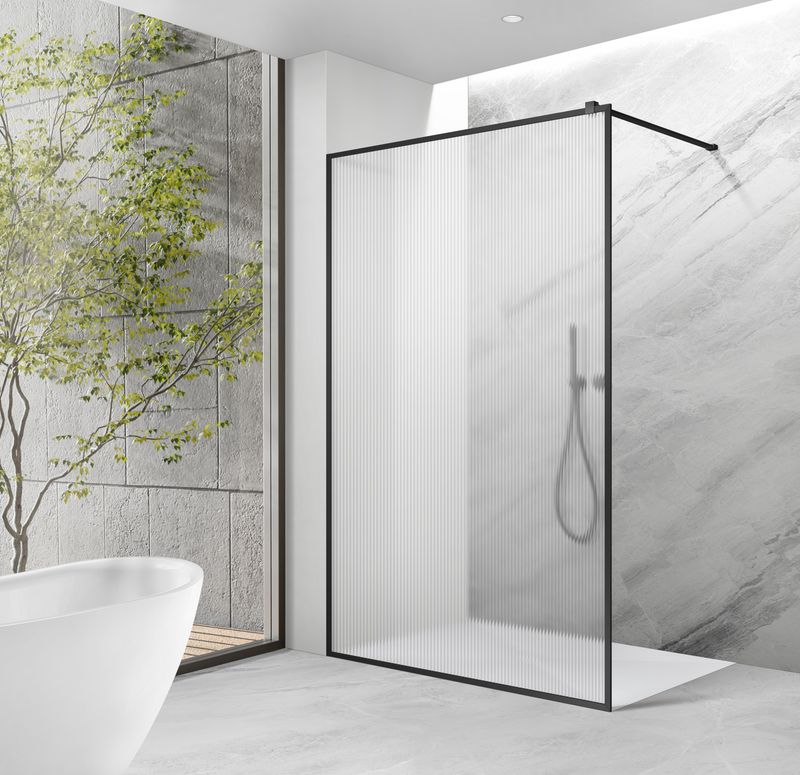 PAROI DE DOUCHE VERSION D'ANGLE OUVERTE 140CM BLACK SERIES 5140