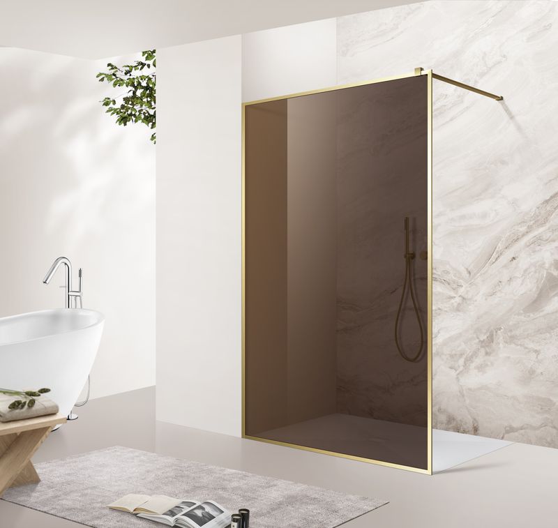PAROI DE DOUCHE VERSION D'ANGLE OUVERTE 140CM GOLD SERIES 7140