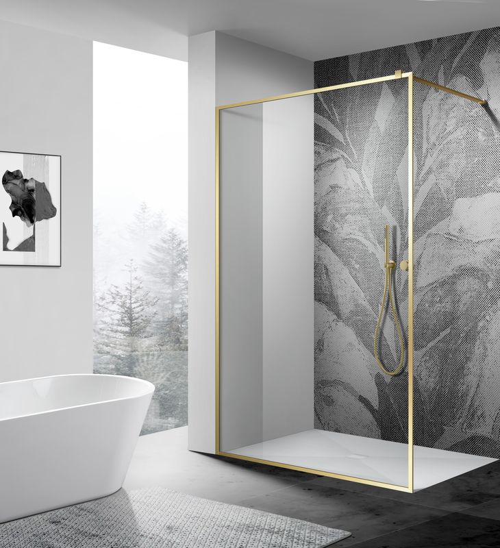 PAROI DE DOUCHE VERSION D'ANGLE OUVERTE 120CM GOLD SERIES 8120