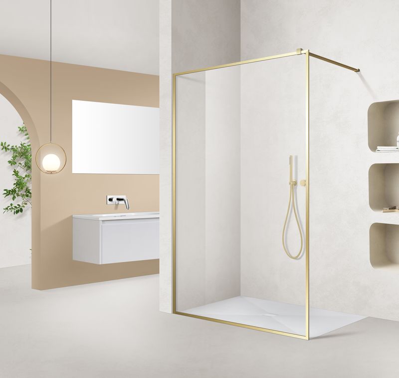 PAROI DE DOUCHE VERSION D'ANGLE OUVERTE 120CM GOLD SERIES 8120