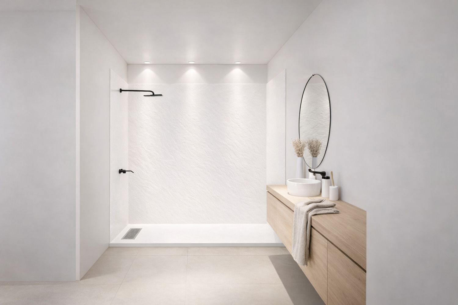 Revêtement mural de douche Etna wall white 122x222cm