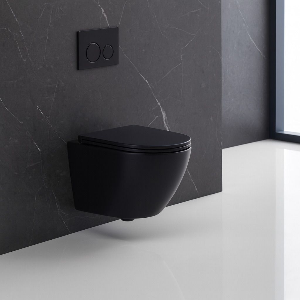 WC suspendu Tornado lav. noir mat