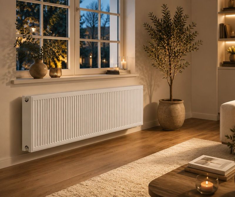 Radiateur 500x1000 T22 E.C.A. - 8 Connexions - 1507 W - Blanc RAL 9016