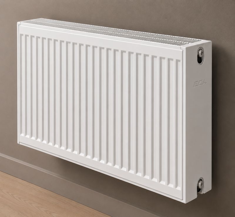 Radiateur 500x1000 T33 E.C.A. - 8 Connexions - 2071 W - Blanc RAL 9016