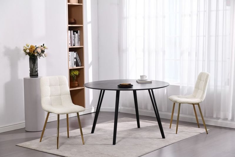Chaise Sara Gold blanc - Réf: 998-01