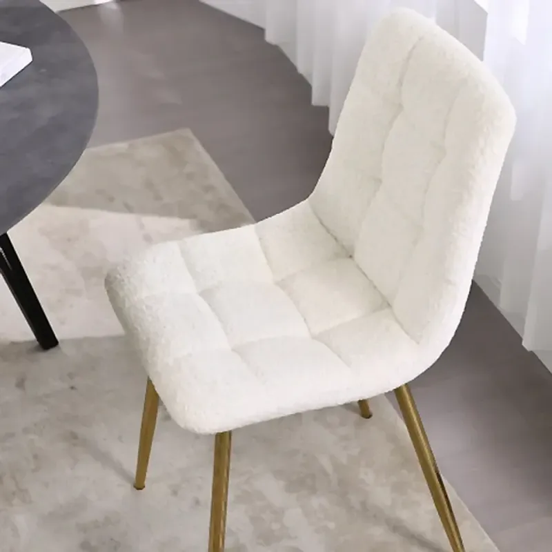 Chaise Sara Gold blanc - Réf: 998-01