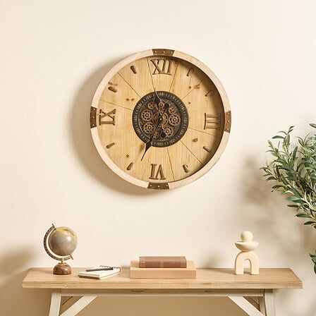 Horloge avec mécanisme Micka diam 63,5 cm MDF et verre 215588