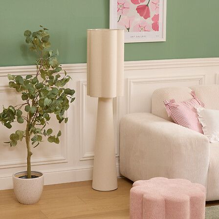 Lampadaire Blanca haut 124 cm beige 213724