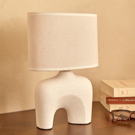 Lampe Gaby haut 31,5 cm blanc 210347