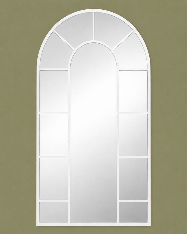 Miroir Arche Métal Blanc mural – 90 × 180 cm | SENA2508135