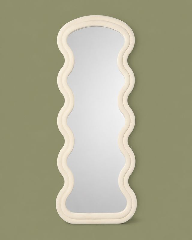 Miroir velouté blanc crème avec Pied – 75x175 cm | SENA2508125