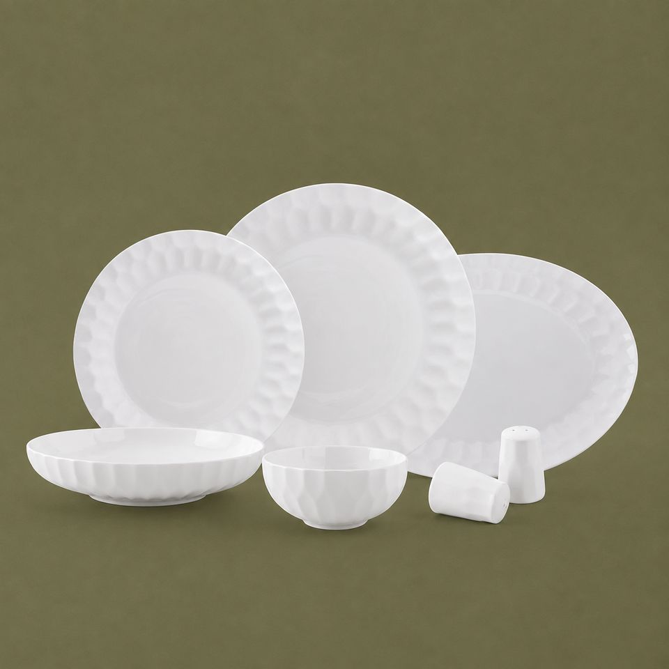 Set assiette Saphir 27 pcs blanc - LDS-2713
