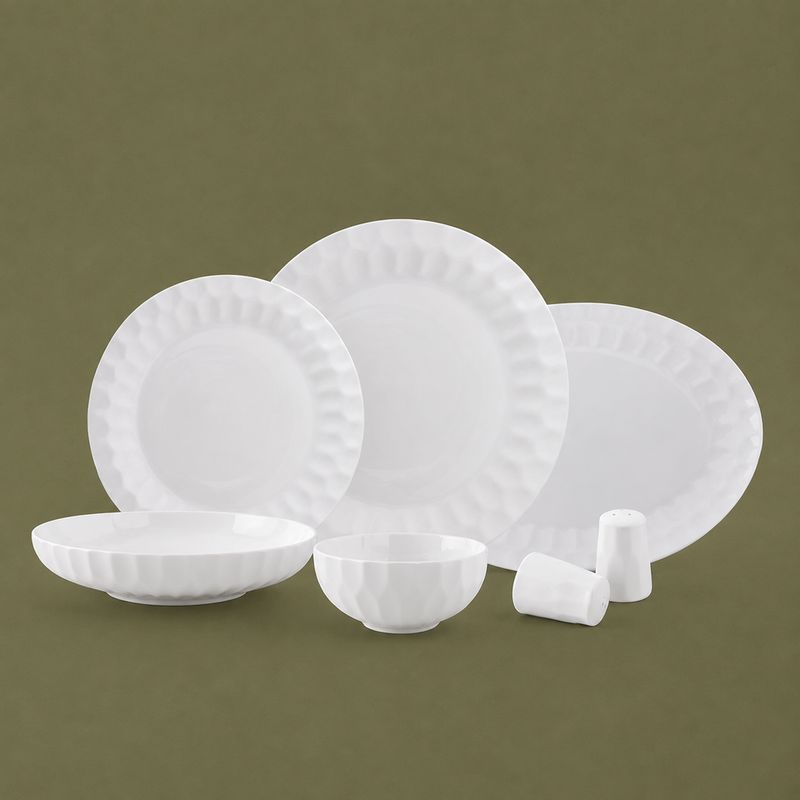 Set assiette Saphir 27 pcs blanc - LDS-2713