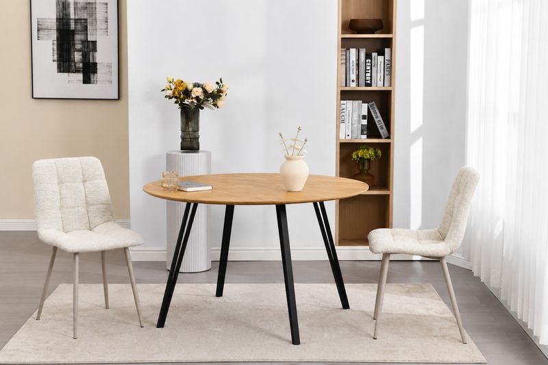 Table à manger Laura 120 cm - Réf: Laura 1200 S22 Chêne naturel