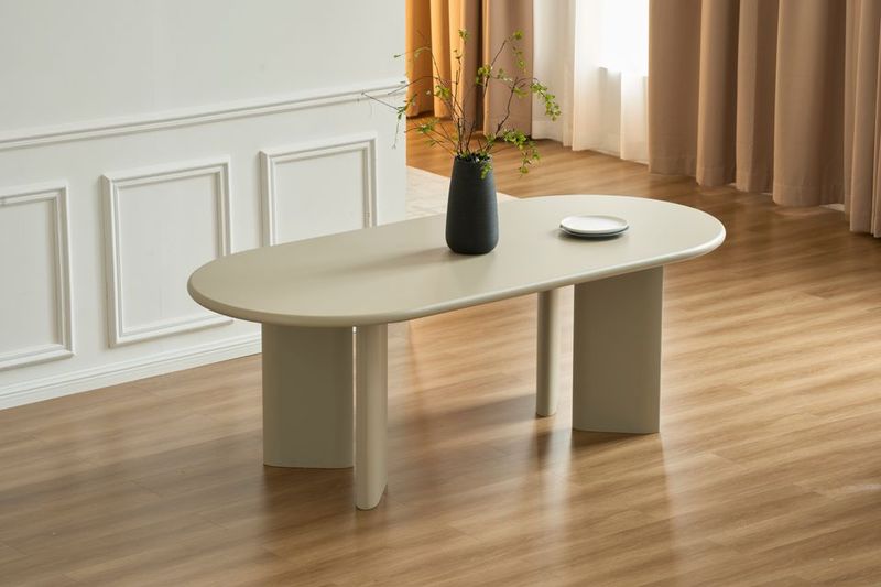 Table à manger Valentina 220cm crème sablé - Réf: Valentina2200PT04M