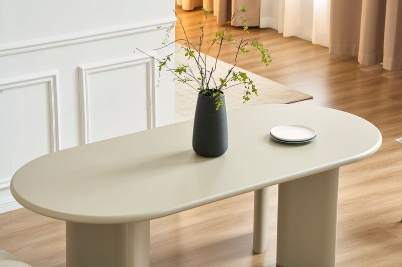 Table à manger Valentina 220cm crème sablé - Réf: Valentina2200PT04M
