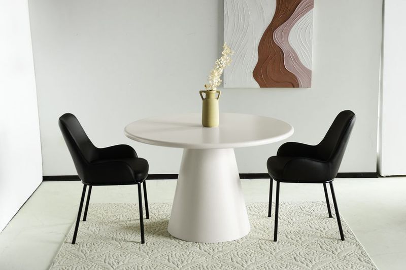 Table à manger 120/140cm Vanessa crème - Réf: Vanessa Crème PT11M