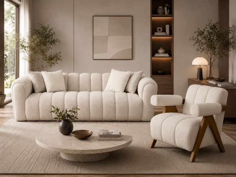 Canapé Ava02 Tissu Chenille Texturé | UP23052
