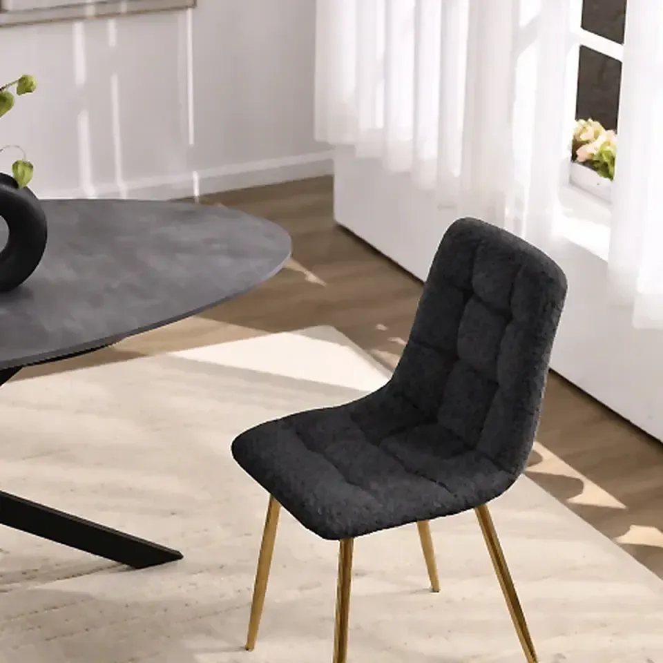 Chaise Sara Gold Noir - Réf: 998-16