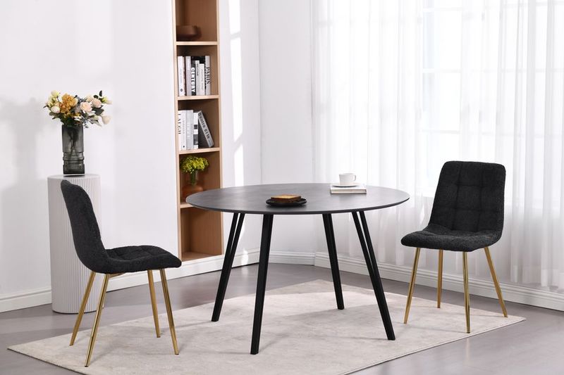 Chaise Sara Gold Noir - Réf: 998-16
