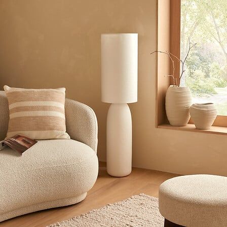 Lampadaire Keyah D. 28 x H. 111 cm blanc 210322A