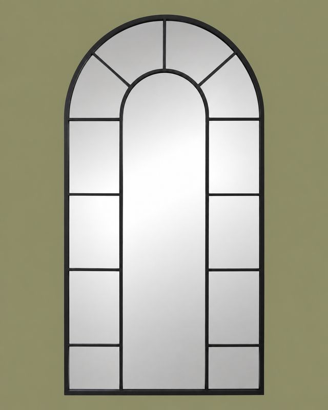 Miroir Arche Métal Noir mural – 90 × 180 cm | SENA2508134