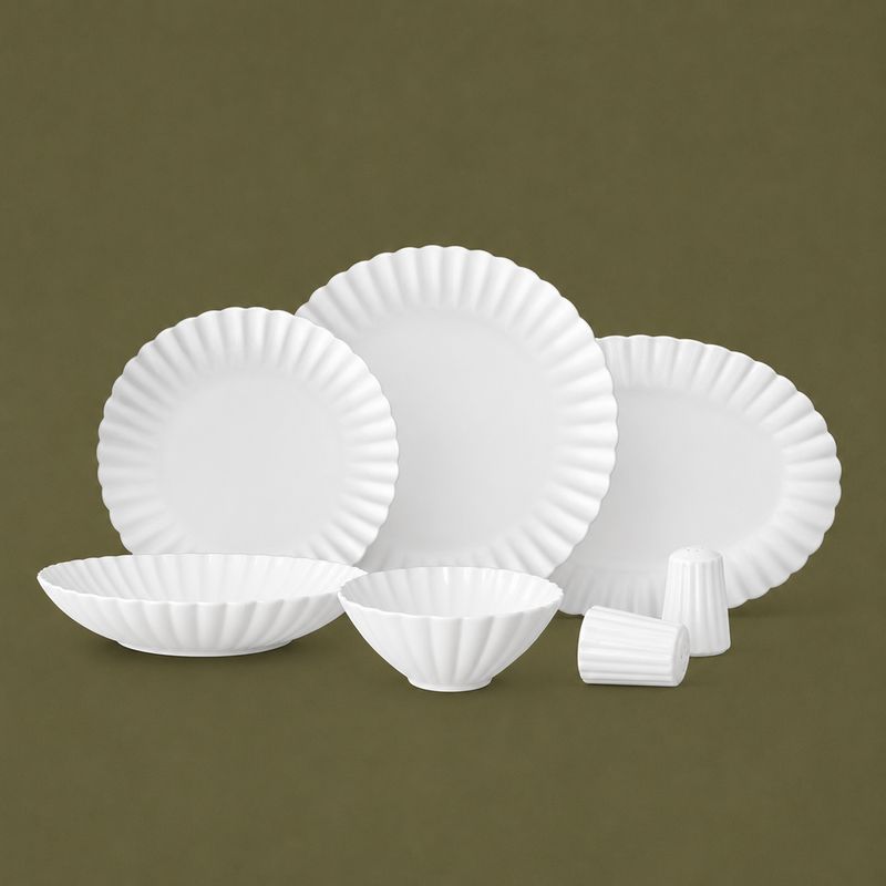 Set assiette Daisy 27 pcs blanc - LDS-2709