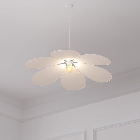 Suspension Naya pétales en lin beige – Ø72 cm | 202639